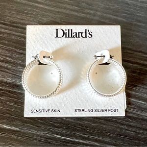 Dillards Sterling Silver Hoop Earrings